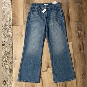 NWT LOFT Wide Leg High Waist Curvy Jeans